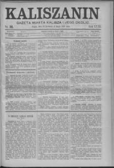 Kaliszanin : gazeta miasta Kalisza i jego okolic