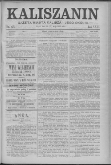 Kaliszanin : gazeta miasta Kalisza i jego okolic