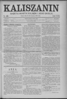 Kaliszanin : gazeta miasta Kalisza i jego okolic