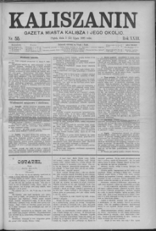 Kaliszanin : gazeta miasta Kalisza i jego okolic