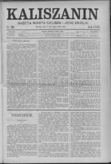 Kaliszanin : gazeta miasta Kalisza i jego okolic