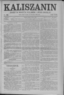 Kaliszanin : gazeta miasta Kalisza i jego okolic