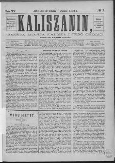 Kaliszanin : gazeta miasta Kalisza i jego okolic