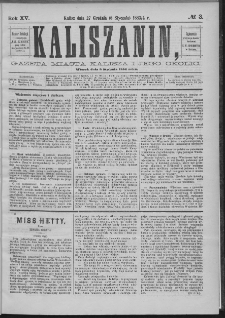 Kaliszanin : gazeta miasta Kalisza i jego okolic