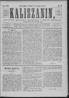 Kaliszanin : gazeta miasta Kalisza i jego okolic