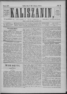 Kaliszanin : gazeta miasta Kalisza i jego okolic