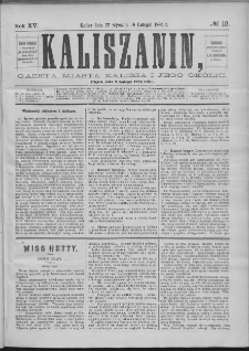 Kaliszanin : gazeta miasta Kalisza i jego okolic