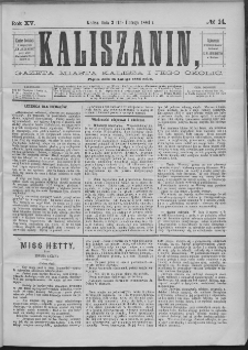 Kaliszanin : gazeta miasta Kalisza i jego okolic