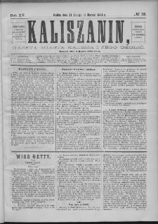 Kaliszanin : gazeta miasta Kalisza i jego okolic