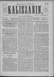 Kaliszanin : gazeta miasta Kalisza i jego okolic