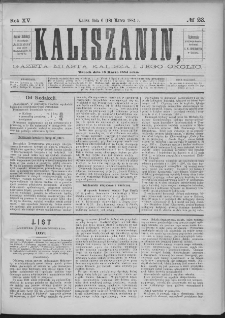 Kaliszanin : gazeta miasta Kalisza i jego okolic
