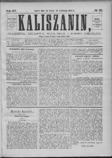 Kaliszanin : gazeta miasta Kalisza i jego okolic