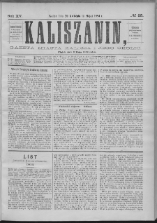 Kaliszanin : gazeta miasta Kalisza i jego okolic