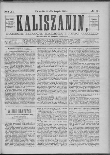Kaliszanin : gazeta miasta Kalisza i jego okolic