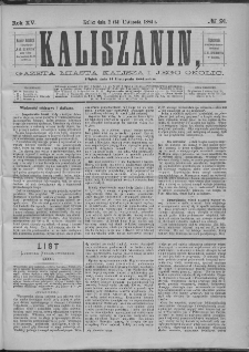 Kaliszanin : gazeta miasta Kalisza i jego okolic