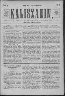 Kaliszanin : gazeta miasta Kalisza i jego okolic