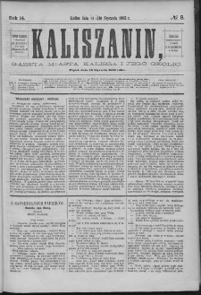 Kaliszanin : gazeta miasta Kalisza i jego okolic