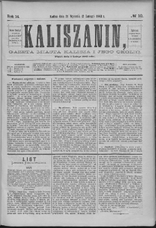 Kaliszanin : gazeta miasta Kalisza i jego okolic
