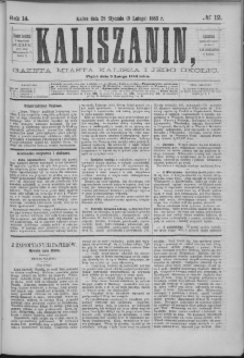Kaliszanin : gazeta miasta Kalisza i jego okolic