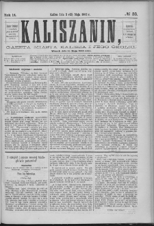 Kaliszanin : gazeta miasta Kalisza i jego okolic