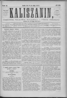 Kaliszanin : gazeta miasta Kalisza i jego okolic