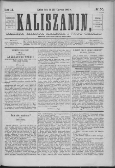 Kaliszanin : gazeta miasta Kalisza i jego okolic