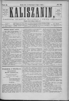 Kaliszanin : gazeta miasta Kalisza i jego okolic