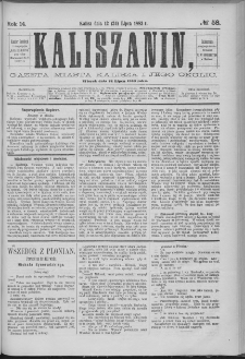 Kaliszanin : gazeta miasta Kalisza i jego okolic