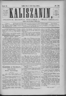 Kaliszanin : gazeta miasta Kalisza i jego okolic