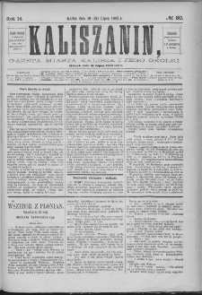 Kaliszanin : gazeta miasta Kalisza i jego okolic