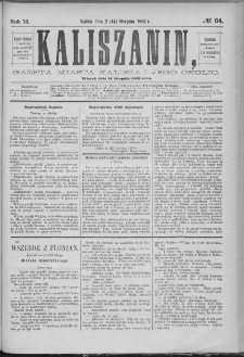 Kaliszanin : gazeta miasta Kalisza i jego okolic