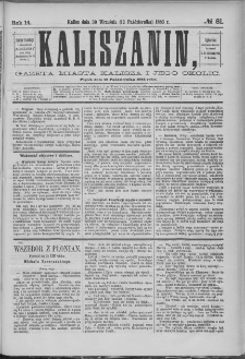 Kaliszanin : gazeta miasta Kalisza i jego okolic