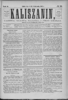 Kaliszanin : gazeta miasta Kalisza i jego okolic