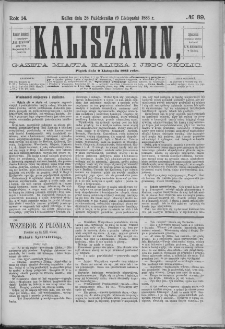 Kaliszanin : gazeta miasta Kalisza i jego okolic