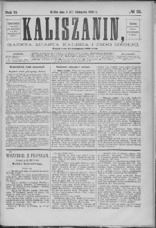 Kaliszanin : gazeta miasta Kalisza i jego okolic