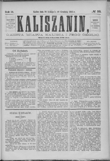 Kaliszanin : gazeta miasta Kalisza i jego okolic