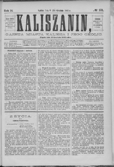 Kaliszanin : gazeta miasta Kalisza i jego okolic