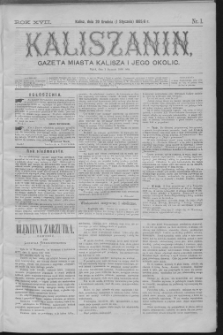 Kaliszanin : gazeta miasta Kalisza i jego okolic