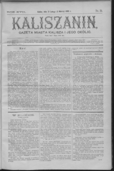 Kaliszanin : gazeta miasta Kalisza i jego okolic