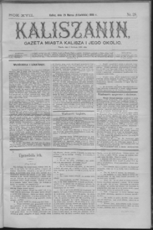 Kaliszanin : gazeta miasta Kalisza i jego okolic