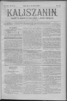 Kaliszanin : gazeta miasta Kalisza i jego okolic