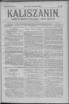 Kaliszanin : gazeta miasta Kalisza i jego okolic