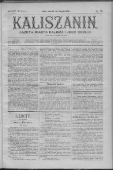 Kaliszanin : gazeta miasta Kalisza i jego okolic