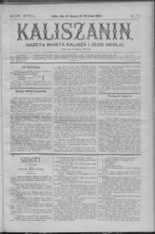 Kaliszanin : gazeta miasta Kalisza i jego okolic