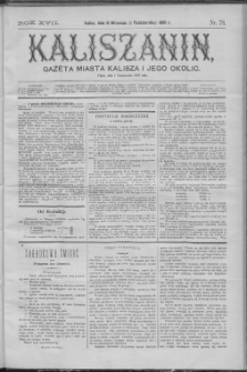 Kaliszanin : gazeta miasta Kalisza i jego okolic