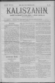Kaliszanin : gazeta miasta Kalisza i jego okolic