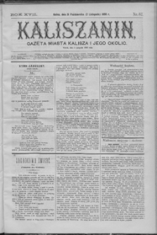 Kaliszanin : gazeta miasta Kalisza i jego okolic