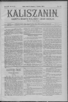 Kaliszanin : gazeta miasta Kalisza i jego okolic