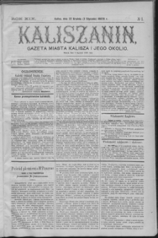 Kaliszanin : gazeta miasta Kalisza i jego okolic