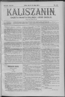 Kaliszanin : gazeta miasta Kalisza i jego okolic